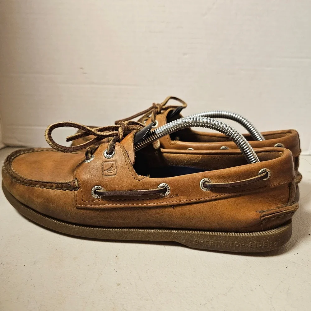Sperry Top-Sider Mens 8.5M Authentic Original Leather Boat Shoes Tan 0197640
